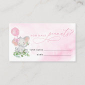 Carte D'accompagnement Devinez combien de cacahuètes Jeu de Baby Shower E (Devant)