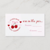 Carte D'accompagnement Devinez combien de cerises Shower de mariage (Devant)