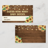 Carte D'accompagnement Devinez combien de Chaussettes pour bébé Autumn Do (Devant / Derrière)