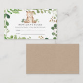 Carte D'accompagnement Devinez combien de chaussettes pour la baby shower (Devant / Derrière)