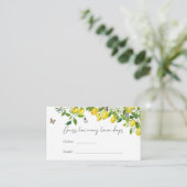 Carte D'accompagnement Devinez combien de gouttes de citron Fête des mari (Debout devant)