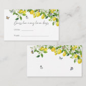 Carte D'accompagnement Devinez combien de gouttes de citron Fête des mari (Devant / Derrière)