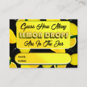 Carte D'accompagnement Devinez combien de gouttes de citron Jeu amusant n (Devant)