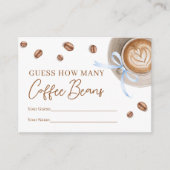 Carte D'accompagnement Devinez combien de grains de café Baby Shower (Devant)