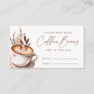 Carte D'accompagnement Devinez combien de grains de café il y a dans le j