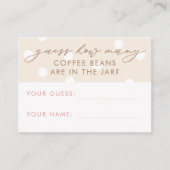 Carte D'accompagnement Devinez combien de grains de café il y a dans le p (Devant)