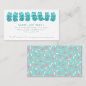 Carte D'accompagnement Devinez combien de Gummy Bears Baby shower Bleu je (Devant / Derrière)