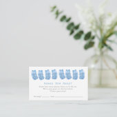 Carte D'accompagnement Devinez combien de Gummy Bears Baby shower Bleu je (Debout devant)