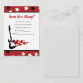 Carte D'accompagnement Devinez combien de jeu pour une Baby Shower de Sta (Devant / Derrière)