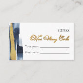 Carte D'accompagnement Devinez combien de lièges | Fête des mariées bleue (Devant)