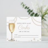 Carte D'accompagnement Devinez combien de lièges Fête des mariées de pour (Debout devant)