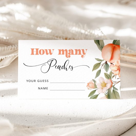 Carte D'accompagnement Devinez combien de pêches dans le bocal