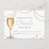 Carte D'accompagnement Devinez combien de perles de poursuites Fête des m (Devant)