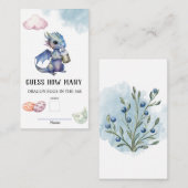 Carte D'accompagnement Devinez combien d'oeufs de Dragon Baby shower jeu (Devant / Derrière)