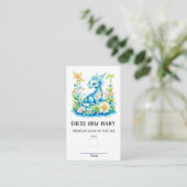 Carte D'accompagnement Devinez combien d'oeufs de Dragon Baby shower jeu (Debout devant)