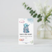 Carte D'accompagnement Devinez combien d'oeufs de Dragon Baby shower jeu (Debout devant)