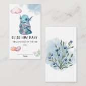 Carte D'accompagnement Devinez combien d'oeufs de Dragon Baby shower jeu (Devant / Derrière)