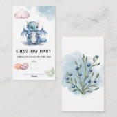 Carte D'accompagnement Devinez combien d'oeufs de Dragon Baby shower jeu (Devant / Derrière)