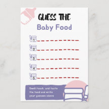 Devinez le jeu du Baby shower alimentaire pour béb