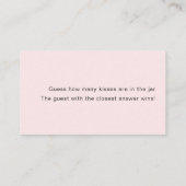 Carte D'accompagnement Devis moderne Combien de baisers Fête des mariées  (Dos)