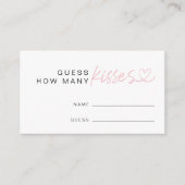 Carte D'accompagnement Devis moderne Combien de baisers Fête des mariées  (Devant)