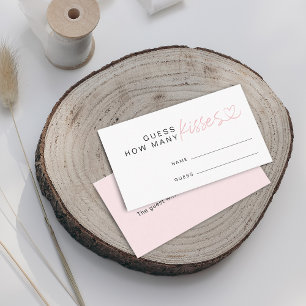 Carte D'accompagnement Devis moderne Combien de baisers Fête des mariées 