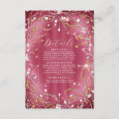 Carte D'accompagnement Diamants de l'amour Mariage rose (Devant)