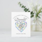 Carte D'accompagnement Diamond Mariage Anniversaire choix de repas d'aqua (Debout devant)
