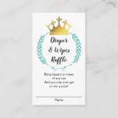 Carte D'accompagnement DIAPER D'OR turquoise WIPES RAFFLE (Devant)