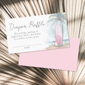 Carte D'accompagnement Diaper Raffle Beach Baby Shower