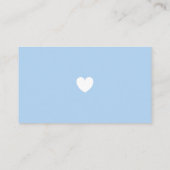 Carte D'accompagnement Diaper Raffle Blue Heart Baby shower garçon (Dos)