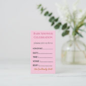 Carte D'accompagnement Diaper Raffle Card Tickets | Elegant Insert (Debout devant)