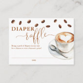 Carte D'accompagnement Diaper Raffle Coffee Bean Baby Shower (Devant)
