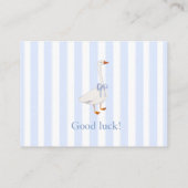 Carte D'accompagnement diaper raffle goose (Dos)