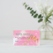 Carte D'accompagnement Diaper Raffle Jeu Unicornes Magiques Et Papillon (Debout devant)