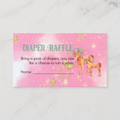 Carte D'accompagnement Diaper Raffle Jeu Unicornes Magiques Et Papillon (Devant)