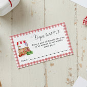 Carte D'accompagnement Diaper Raffle Locally Grown Baby Shower Gingham