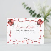 Carte D'accompagnement Diaper Raffle Love Bug Baby Shower (Debout devant)