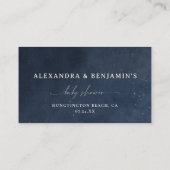 Carte D'accompagnement Diaper Raffle Moon Starry Night Blue Baby Shower (Dos)