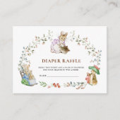 Carte D'accompagnement Diaper Raffle Peter Rabbit Baby Shower Ticket (Devant)