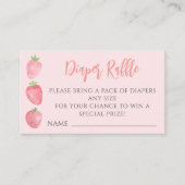 Carte D'accompagnement Diaper Raffle Strawberry Baby Shower (Devant)