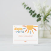 Carte D'accompagnement Diaper Raffle Sunshine Baby Shower (Debout devant)