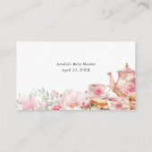 Carte D'accompagnement Diaper Raffle Tea Party Baby Shower  (Dos)