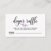 Carte D'accompagnement DIAPER RAFFLE Ticket Lavender Pieds Baby shower (Devant)
