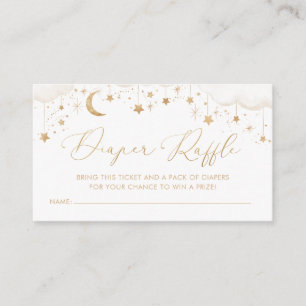 Carte D'accompagnement Diaper Raffle Twinkle Little Star Baby shower