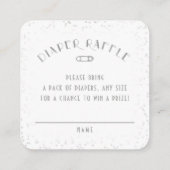 Carte D'accompagnement Diaper Raffle Twinkle Little Star Baby shower (Dos)
