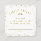 Carte D'accompagnement Diaper Raffle Twinkle Little Star Baby shower Gold (Dos)