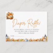 Carte D'accompagnement DIAPER RAFFLE Un Peu Citrouille Automne Automne (Devant)