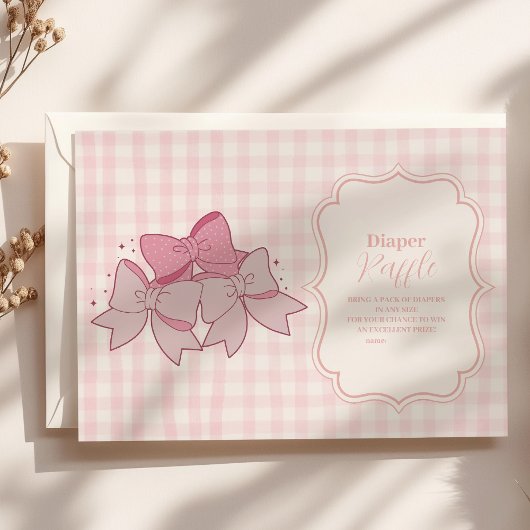 Carte D'accompagnement Diappeur de Baby shower de chèvre rose