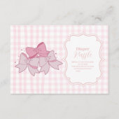 Carte D'accompagnement Diappeur de Baby shower de chèvre rose (Devant)